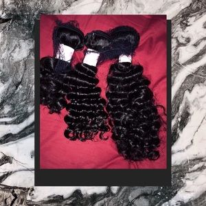 2 bundles of 100% curly human hair